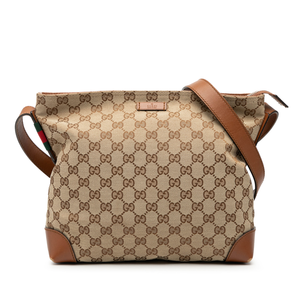 Pre-Loved Gucci GG Canvas Web Crossbody